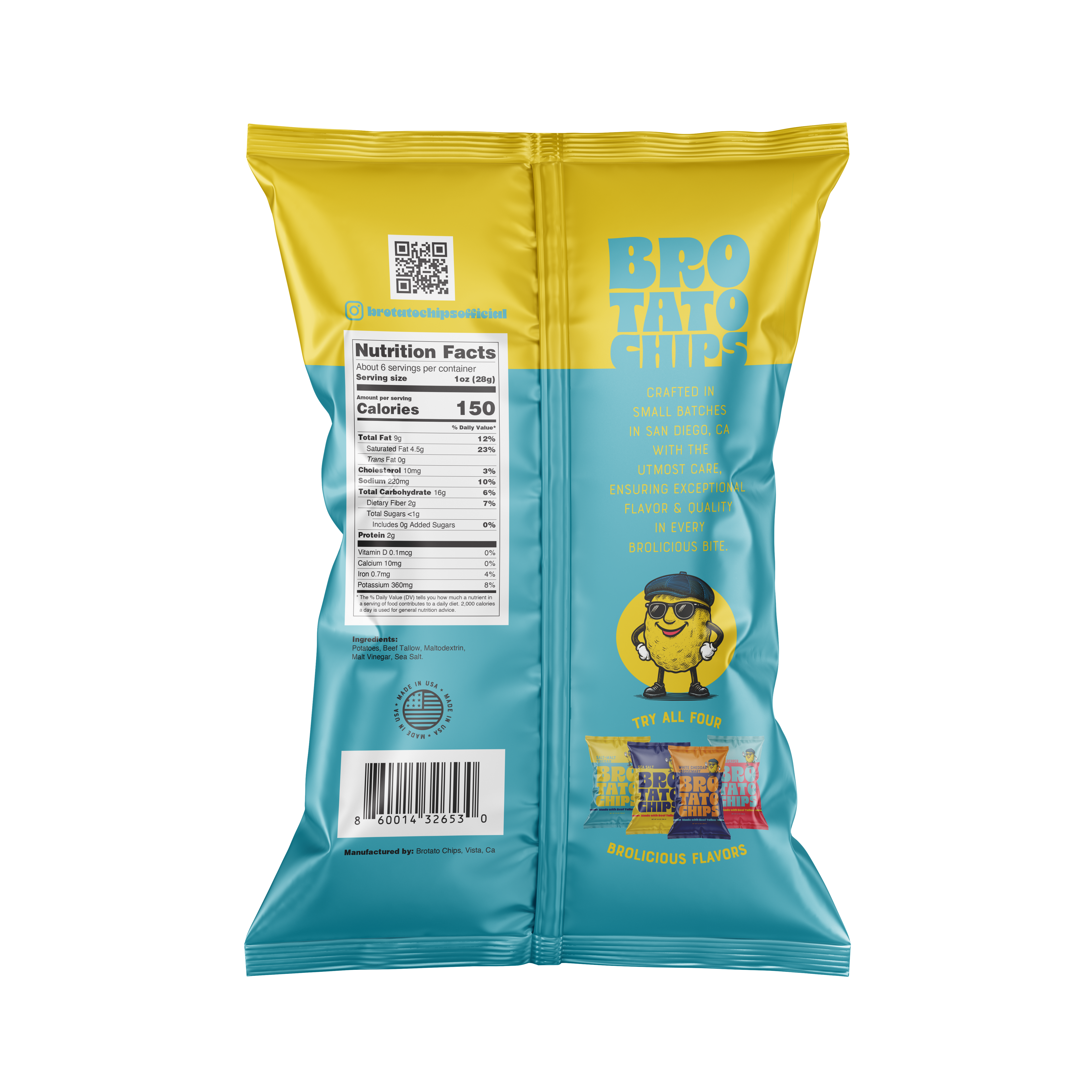 Salt-Malt Vinegar Brotato Chips